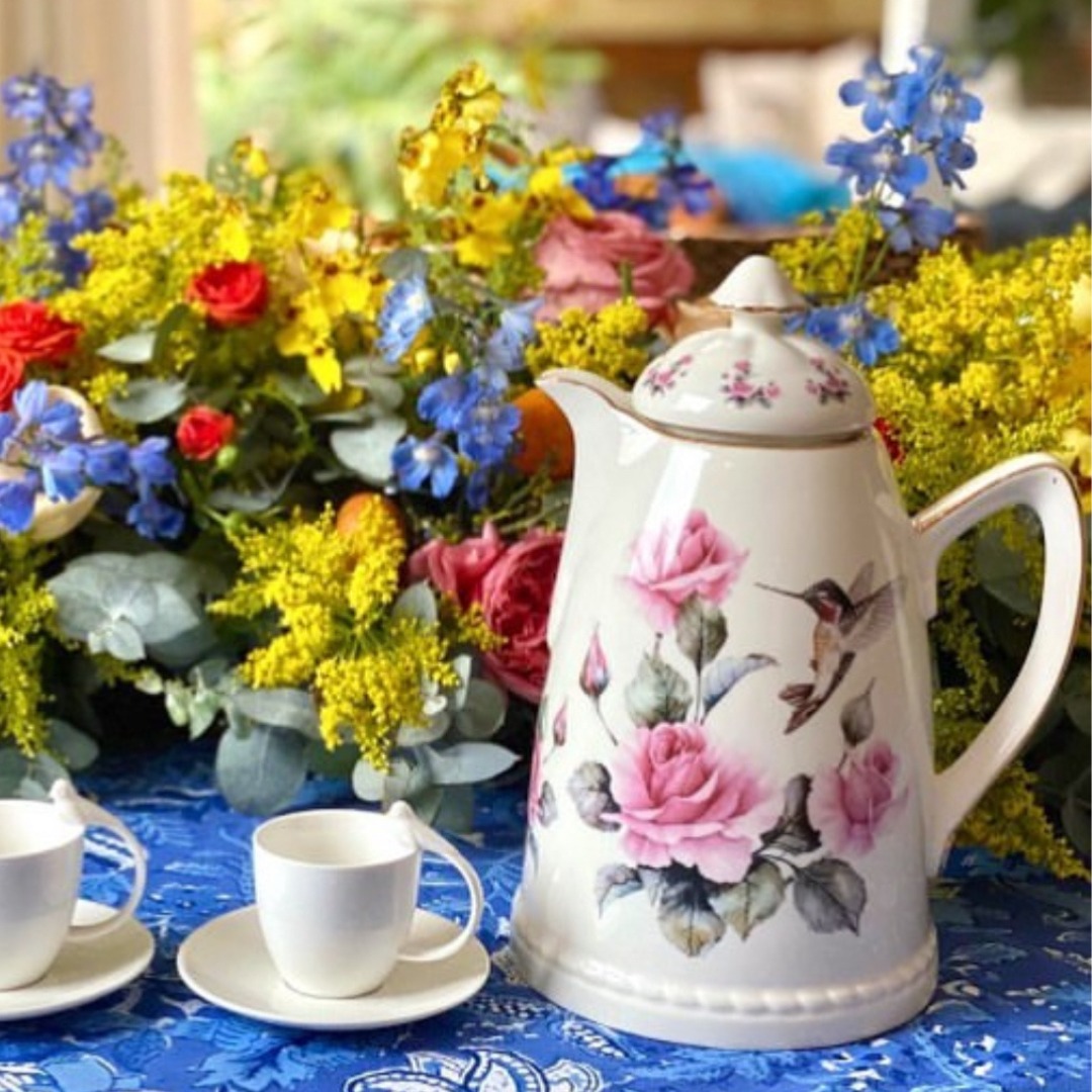 Porcelain Thermos Hummingbird