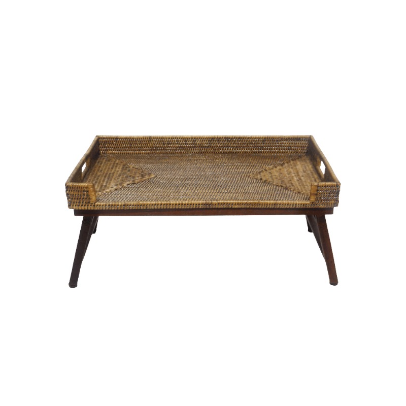 Rattan Breakfast Tray With Feet Rattan Breakfast Tray With Feet
