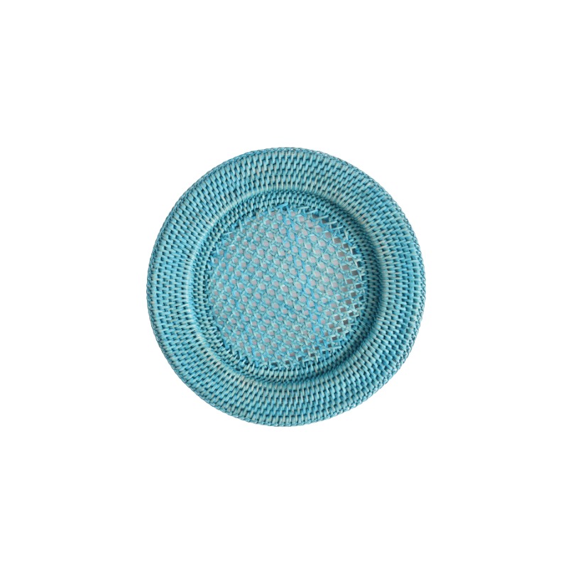 Rattan Underplate Blue