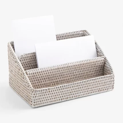 Rattan Letter Rack White