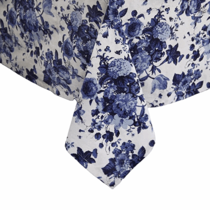 Table Cover Blue Floral Print